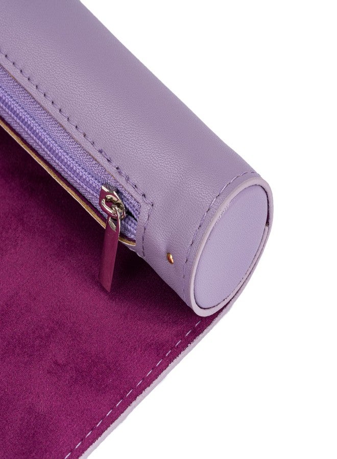 Cusdie 2 in 1 Dice Rolling Mat & Zippered Dice Holder DIce Tray- Compatible with DND Polyhedral Dice (Light Purple) - Image 3