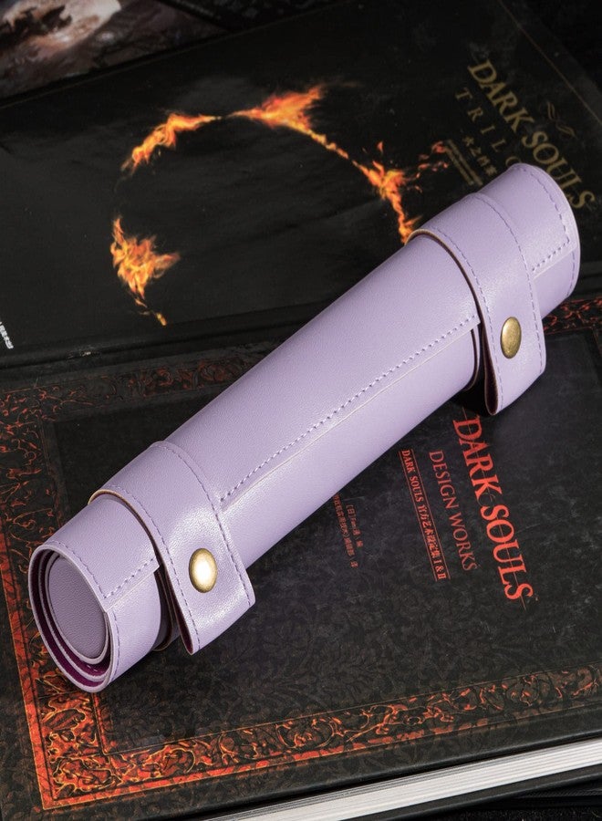 Cusdie 2 in 1 Dice Rolling Mat & Zippered Dice Holder DIce Tray- Compatible with DND Polyhedral Dice (Light Purple) - Image 4