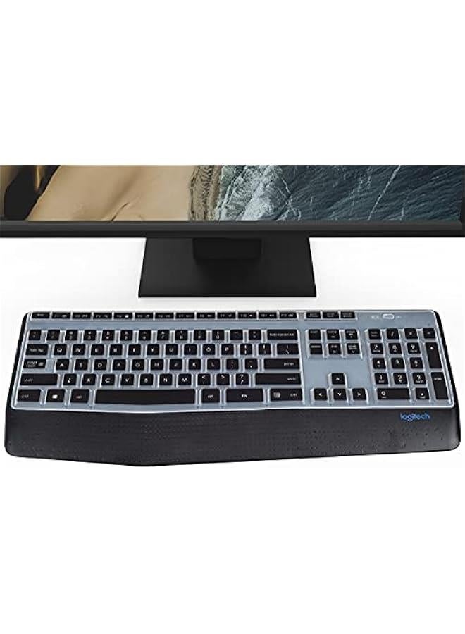Logitech MK345 Wireless Keyboard Cover Skin, Black Protector for Logitech MK345 Accessories - Image 2
