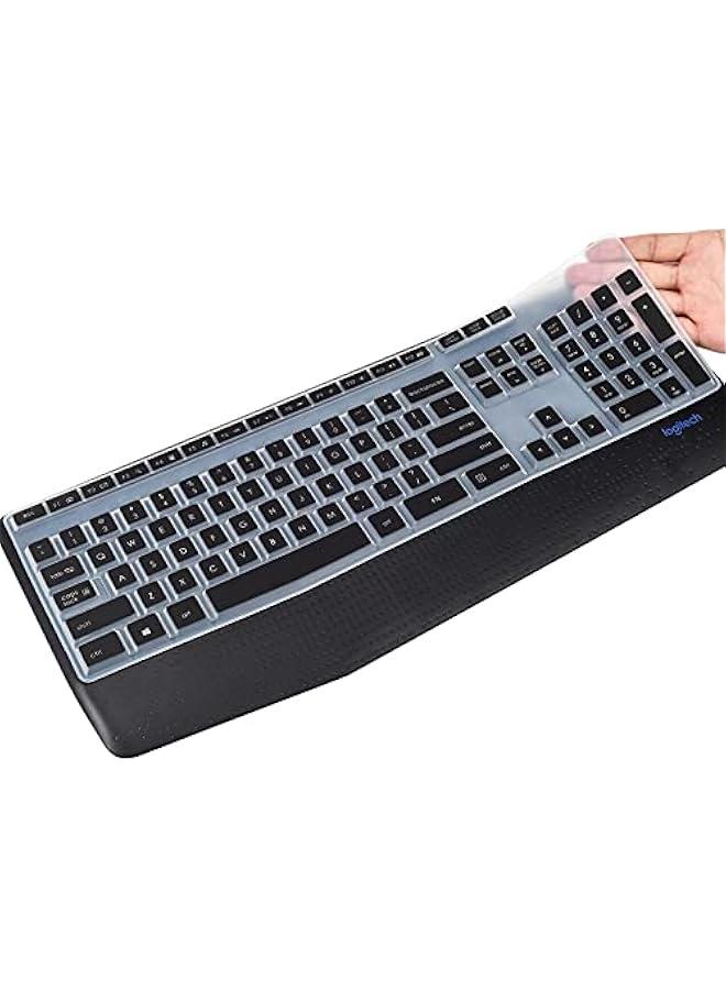 Logitech MK345 Wireless Keyboard Cover Skin, Black Protector for Logitech MK345 Accessories - Image 1