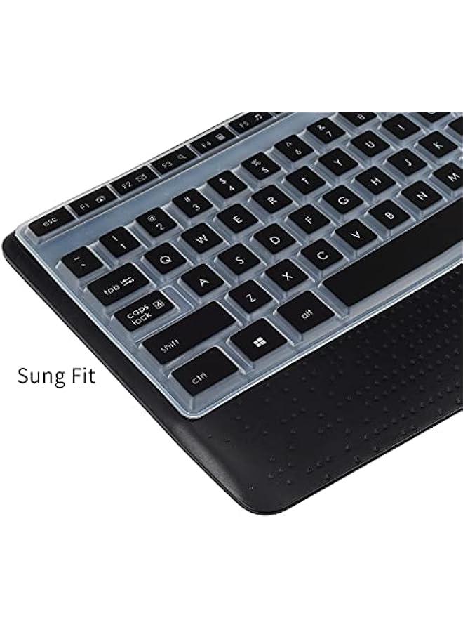 Logitech MK345 Wireless Keyboard Cover Skin, Black Protector for Logitech MK345 Accessories - Image 3