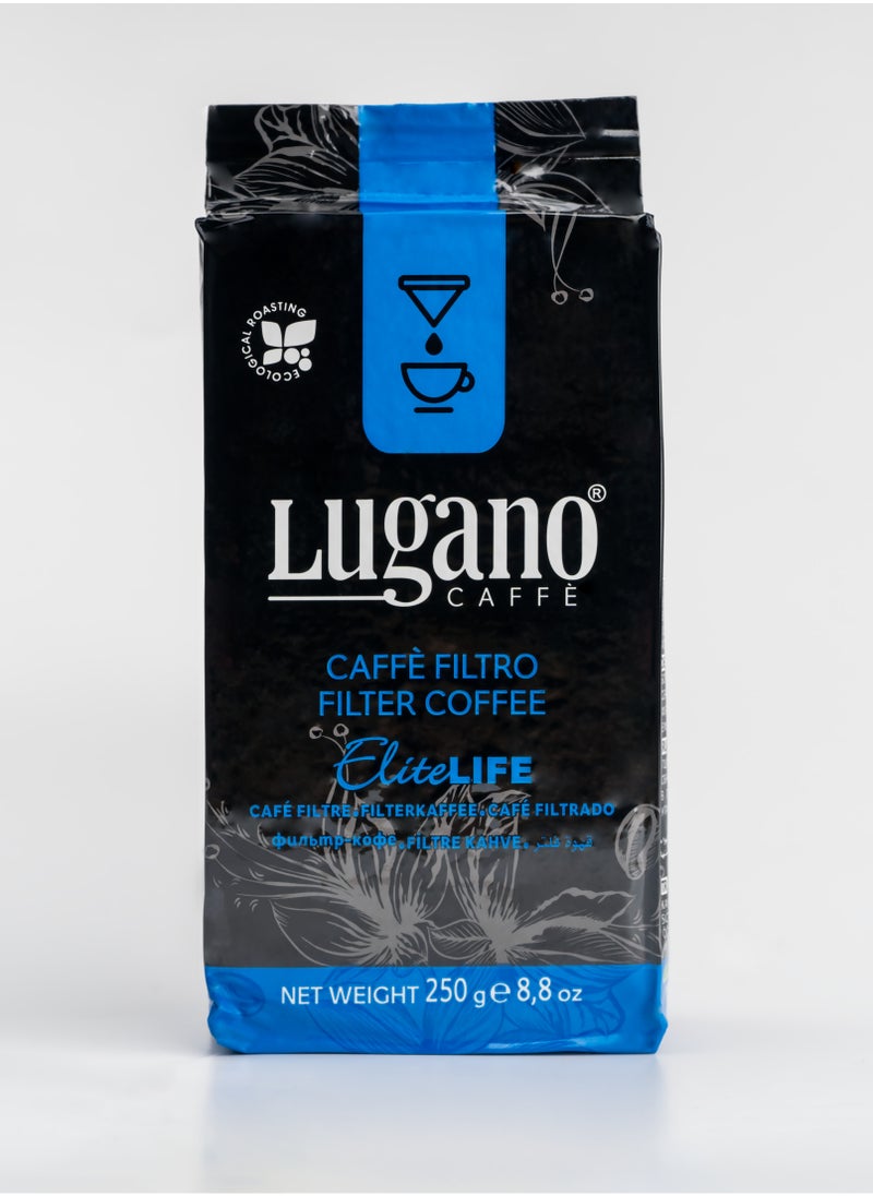 Lugano Elite Life Drip Filter Coffee - 250gm  - Image 1