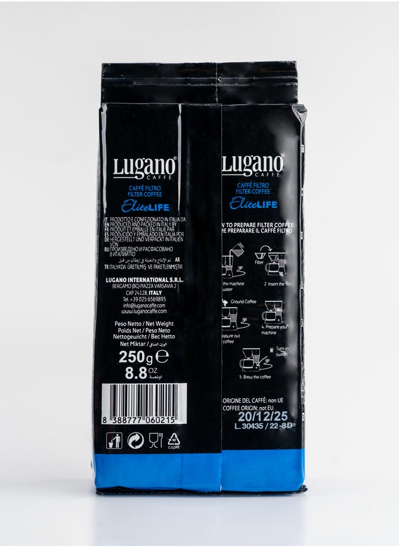 Lugano Elite Life Drip Filter Coffee - 250gm  - Image 2