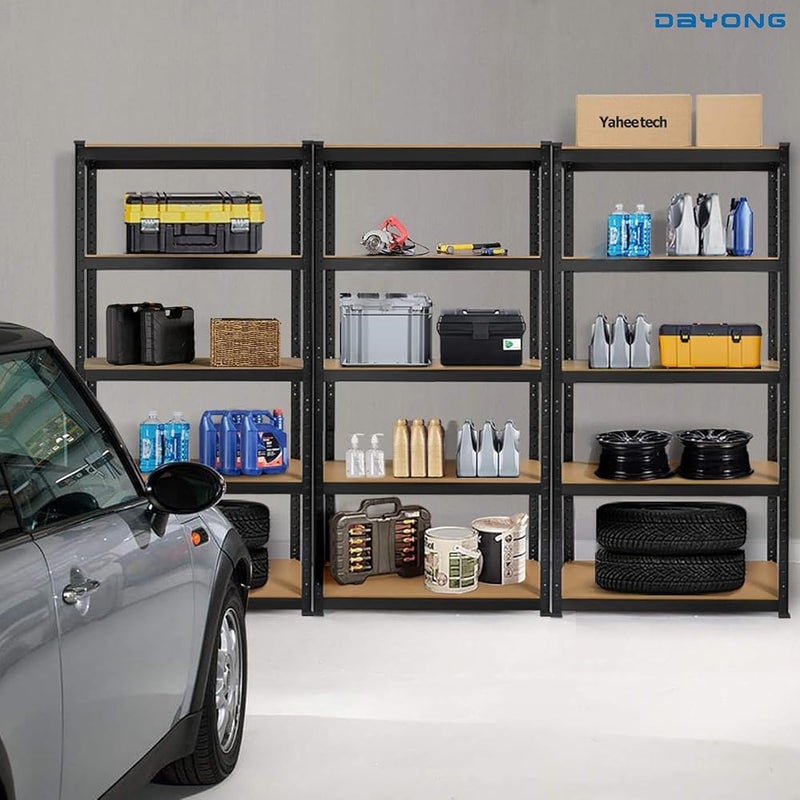 DAYONG 5 Tier Garage Shelving, Adjustable Storage Shelving Unit, Metal Storage Shelves Utility Rack for Basement, Warehouse, Pantry, 183cm H x 90cm W x 40cm D, 175kg Capacity Per Shelf - Image 2