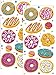 Playhouse Assorted Donuts Vanilla Scented Scratch Sniff Stickers 1 Pack of Two Sticker Sheets - Image 3