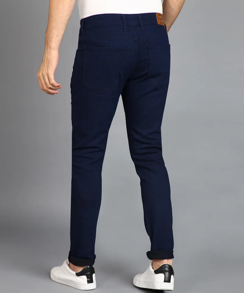Urbano Fashion  Urbano Fashion Men's Carbon Blue Regular Fit Washed Jeans Stretchable  | Best Price UAE