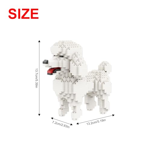 Larcele مجموعة حيوانات لارسيل لبناء الكتل الصغيرة DIY لعبة بناء ميكرو 3D 790 قطعة KLJM05 دب أبيض - Image 5
