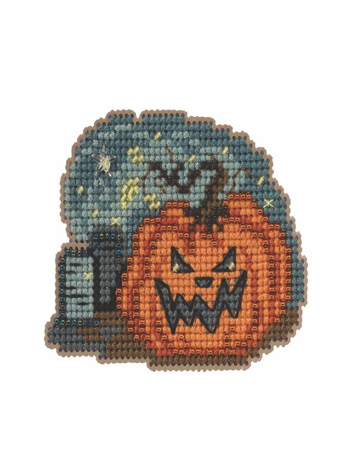 Mill Hill Graveyard Pumpkin Beaded Counted Cross Stitch Ornament Kit 2023 Autumn Harvest MH182326