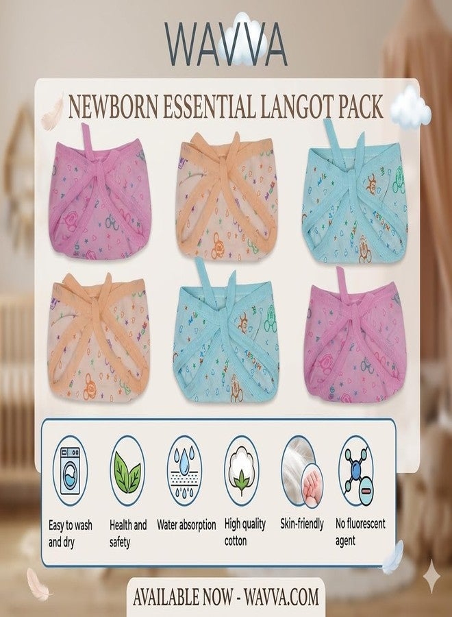 Wavva® Pure Cotton Baby Langota Nappies Cloth Diaper for 0-12 Months Pure Cotton, Super Soft, Easy to tie, Easy to Clean, and Durable to Withstand Many Wash. (24) - Image 3