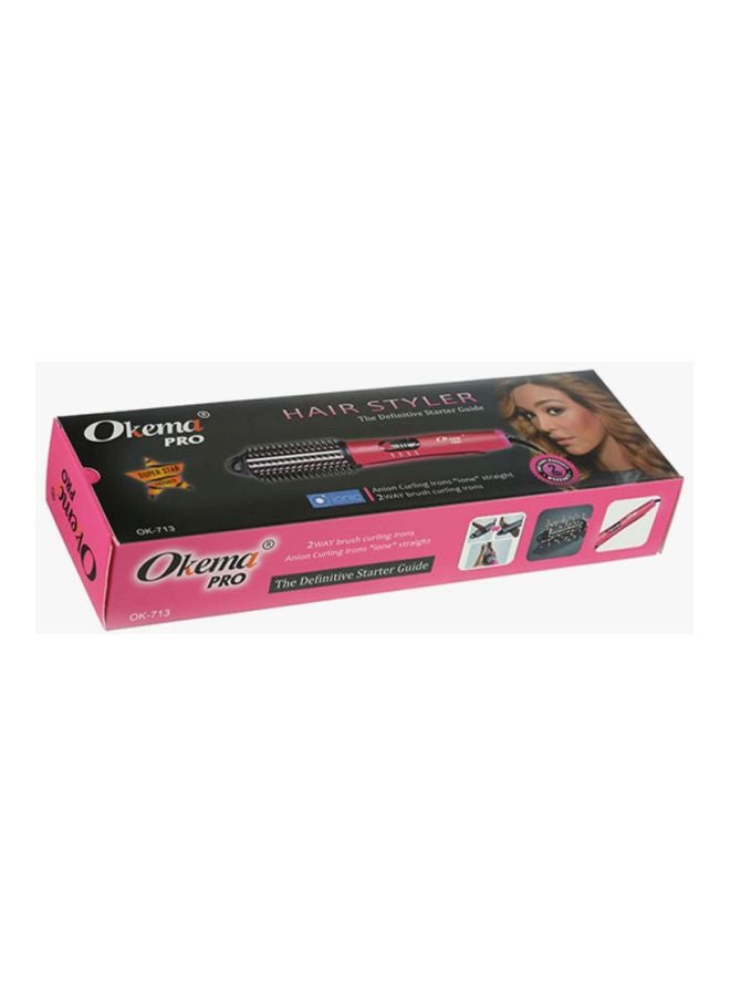 Okema Pro Hair Styler Pink/Black - Image 3