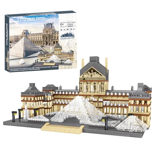 CSNRHG Paris Louvre Museum Model Building Blocks Set Micro Bricks World Famous Architecture Educational Toys for Kids Adults 3377 Piece Birthday - Image 1