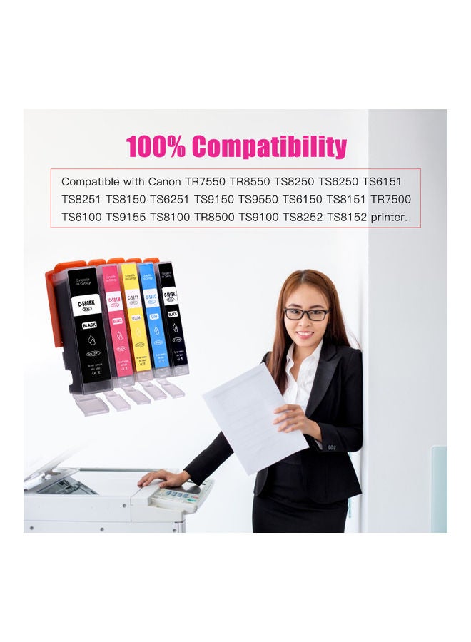 خراطيش حبر بديلة لطابعة كانون PGI-580XXL CLI-581XXL 580XXL 581XXL 580 58 متعدد الألوان - Image 5