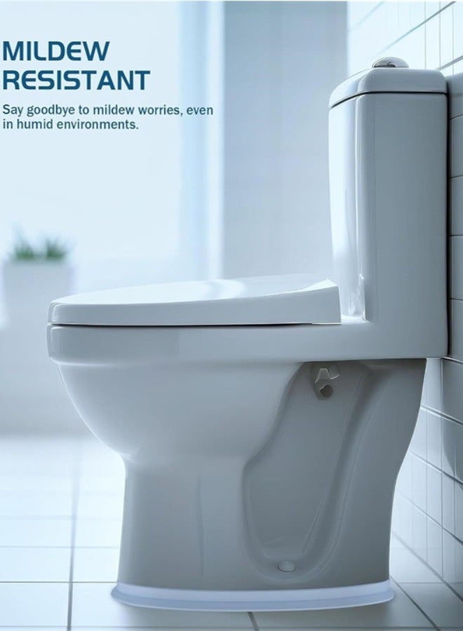 شريط لاصق لاصق، 1 لفة شريط لاصق ذاتي اللصق مقاوم للماء، شريط لاصق مانع للتسرب للمطبخ وأسطح العمل والحمام والحوض والدش وحوض الاستحمام وحامي حواف المرحاض مع أداة منع التسرب (3.2 م × 38 ملم) - Image 5