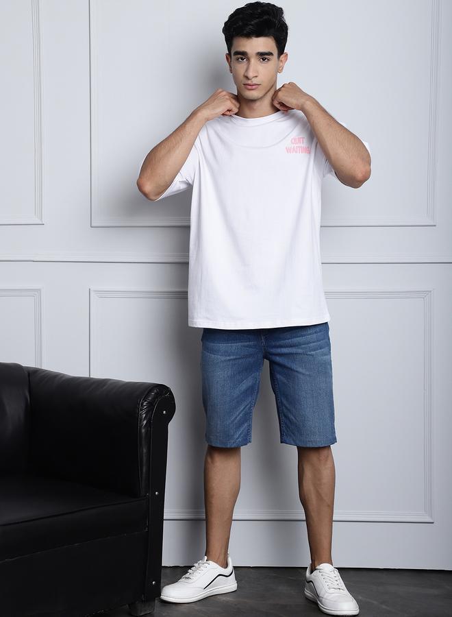 Take Two Men White Oversized Graphic Print T-Shirt - Image 5