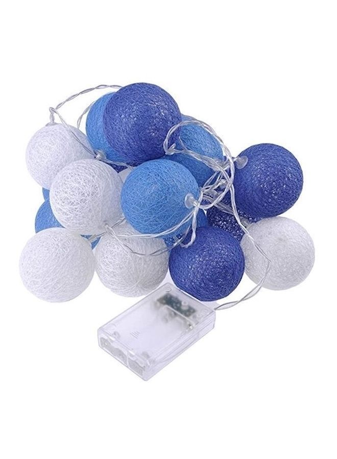 NIBEMINENT 20 Led Cotton Ball String Light With Battery Powered Blue 3meter - Image 5