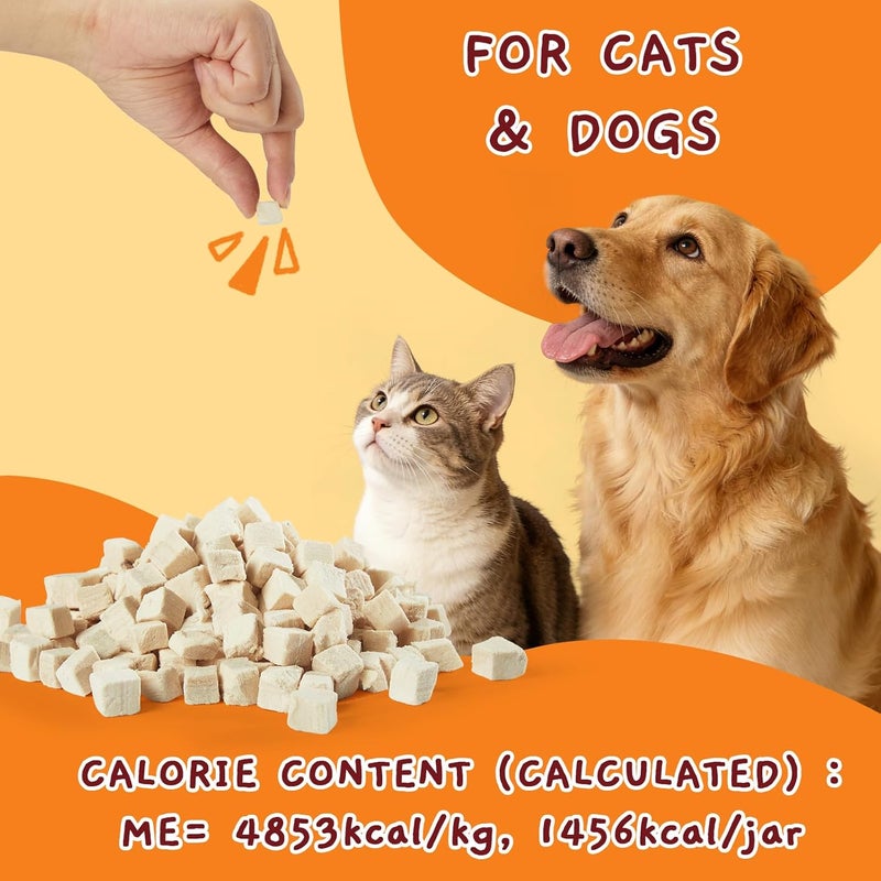 Jungle Calling Freeze Dried Chicken Cat & Dog Treats, Single Ingredient Chicken Bites for Cats & Dogs, High Protein Pet Training Treats, Edible Organic Food Topper, 10.58 oz - Image 4