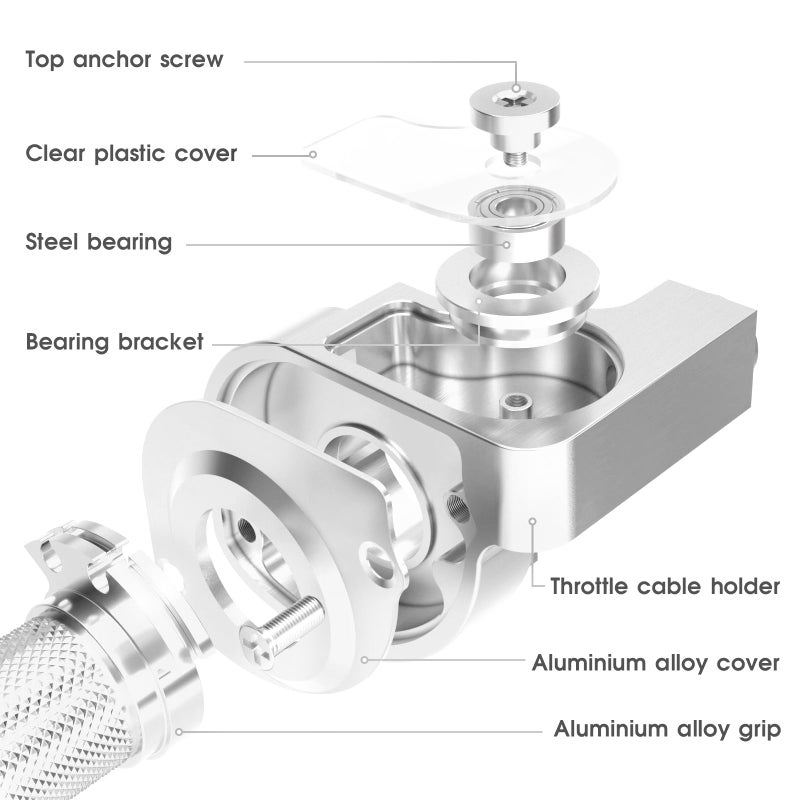 ZSDTRP Throttle Grip Motorcycle 22mm CNC Aluminum Quick Twister with Throttle Cable CRF50 70 110 IRBIS 125 250 Dirt Bike Motorcycle Accessorie - Image 4