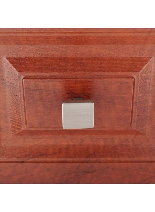 KOOFIZO Square Cabinet Knob - Matte Brushed Nickel Pull Handle (31mm / 1.2 Inch), 10-Pack for Kitchen Cupboard Door, Bedroom Dresser Drawer, Bathroom Wardrobe Hardware - Image 5