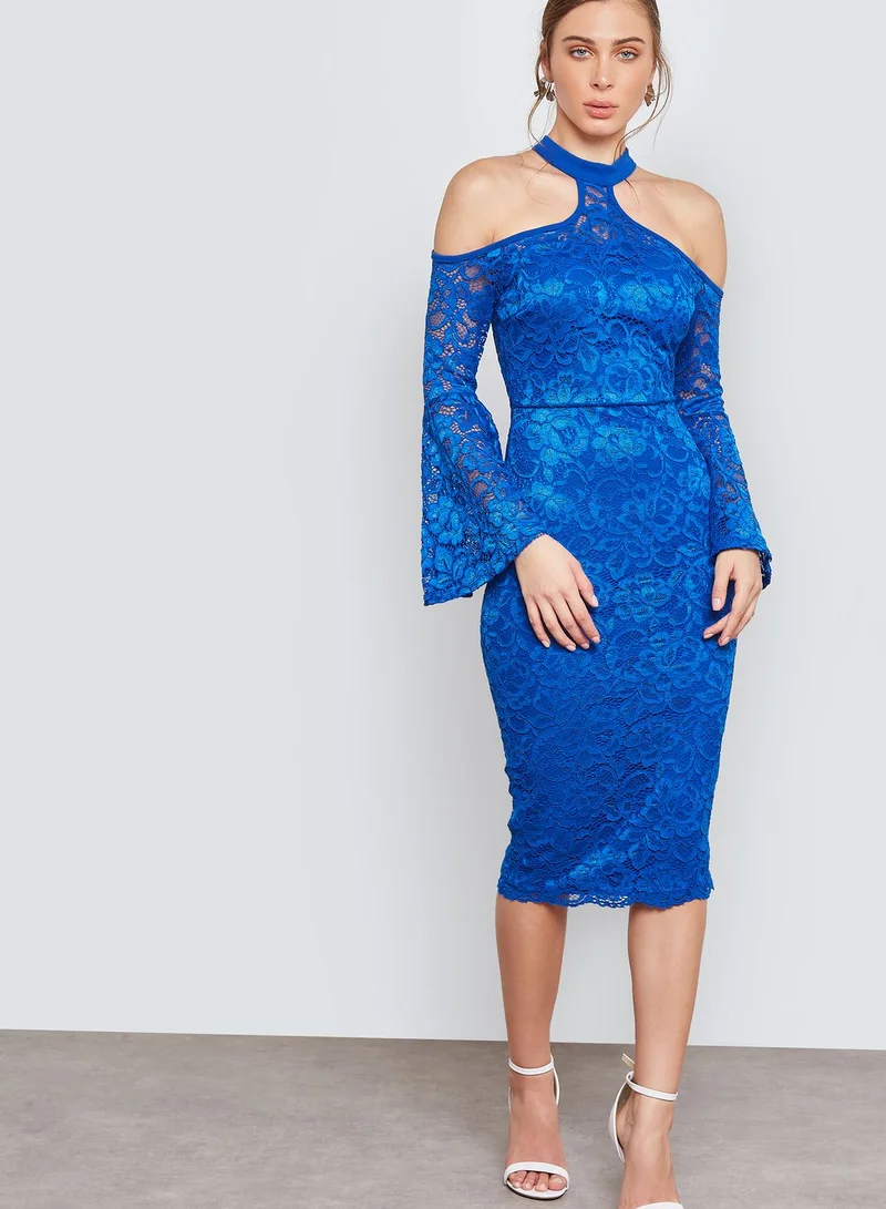 ELLA Choker Detail Lace Dress