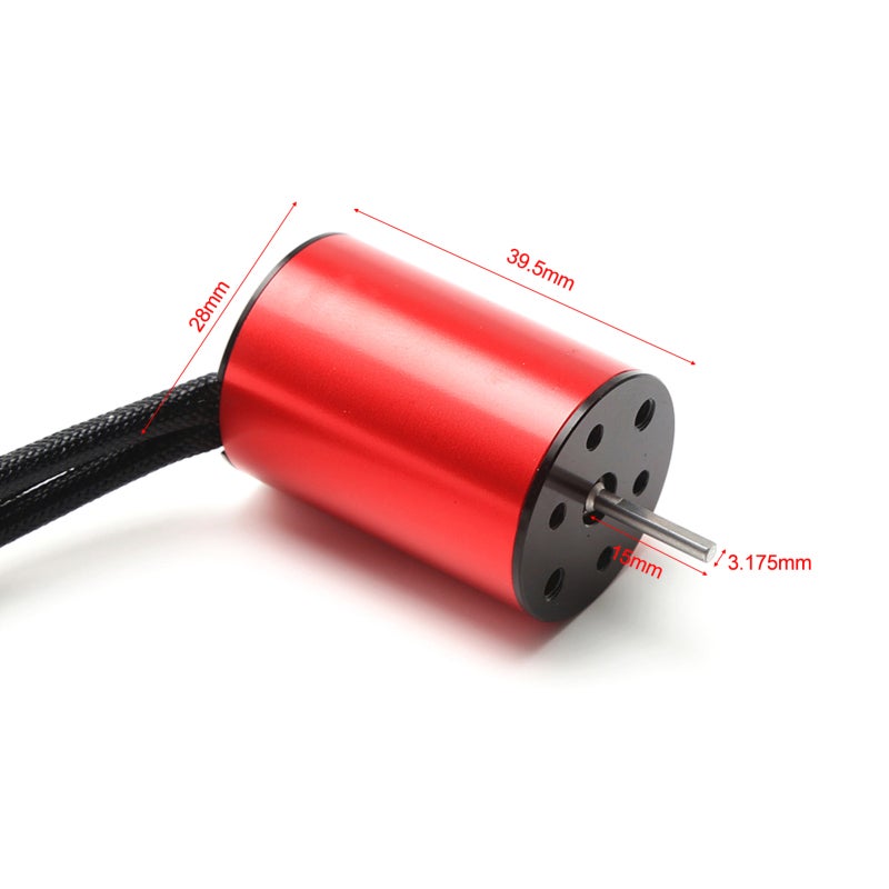 Brushless Motor 3800KV 4 Pole 12 Slot Hi-torque Design - Precision Balanced Rotor RC Car Motor for 1:14 1:16 2S 3S RC Racing Cars - Image 4