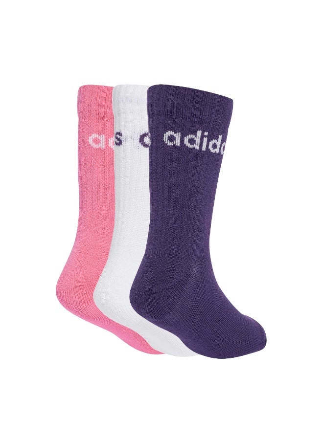 Adidas Linear Kids Crew 3 Pairs Per Pack Socks - Image 2