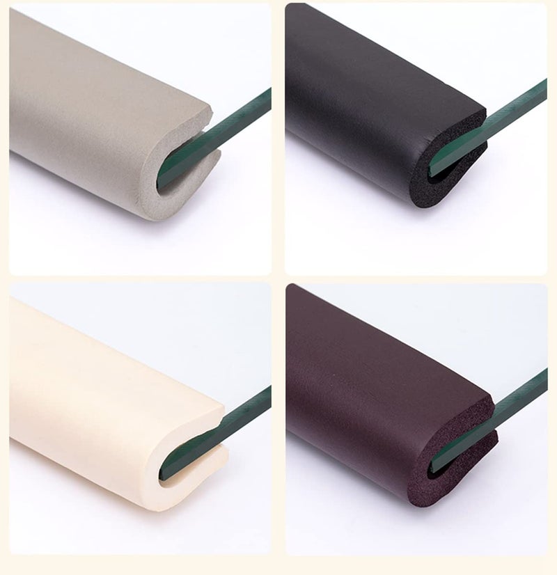 M2cbridge U Shape Extra Thick Furniture Table Edge Protectors Foam Baby Safety Bumper Guard 6.5 Ft (Grey with 4 Corners) - Image 5