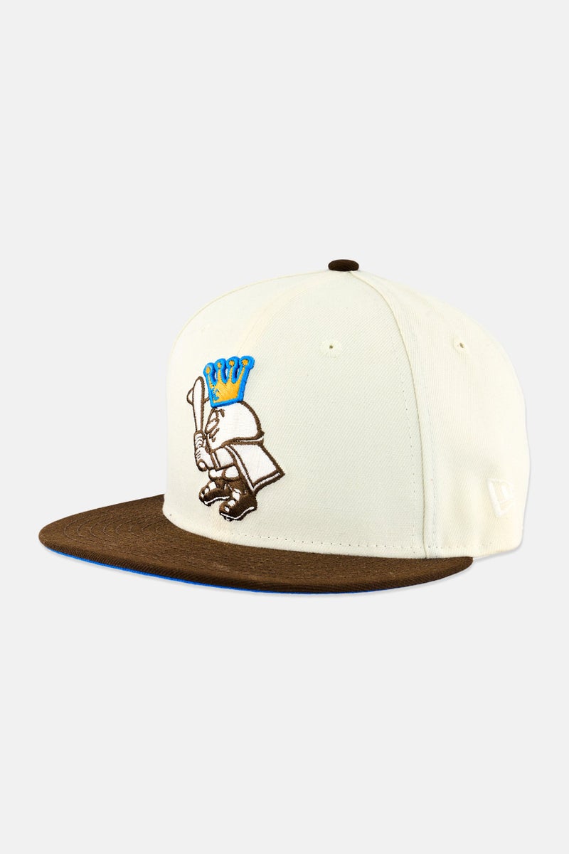 New Era x MLB Men Kansas City Royals Fitted Cap, Off White - Image 1
