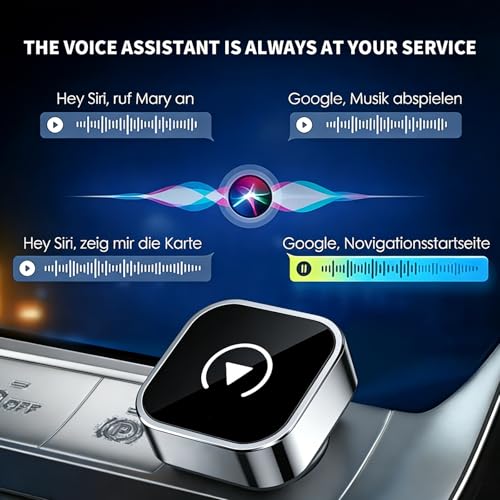 Promoterk Wireless CarPlay and Android Auto Adapter, Ultra-Compact Aluminum Design with Dual-Band Technology, USB-C/USB-A Compatible for Wired CarPlay Vehicles - Image 3