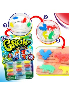 Ja-Ru Ja-Ru Magic Grow Capsules, (3 Packs Assorted). Water Growing Animals Capsules. Great Party Favor Kids Toy. Bath Toys for Kids. Fidget Stem Toys. Plus 1 Sticker 305-3s  - Image 4