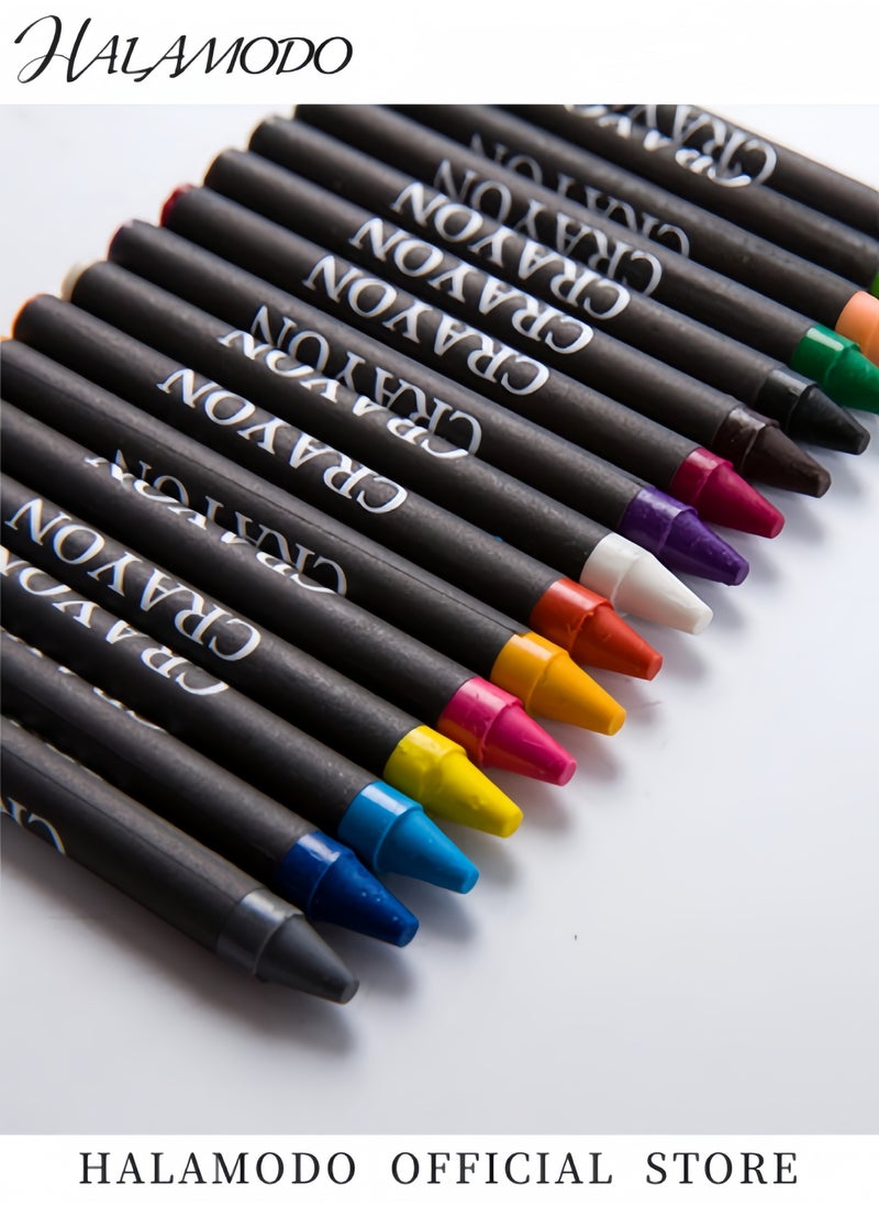 150PCS Kid's Art Set Portable Painting & Drawing Kit with Oil Pastels Crayons Colored Pencils Nylon brush Sketch Pencil Eraser Semi-dry Gouache Great Gifts Art Supplies for Boys & Girls