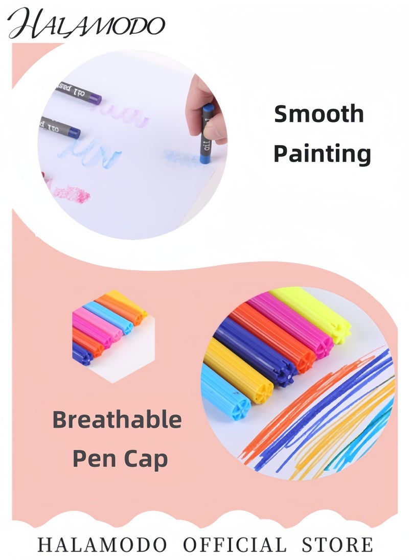 150PCS Kid's Art Set Portable Painting & Drawing Kit with Oil Pastels Crayons Colored Pencils Nylon brush Sketch Pencil Eraser Semi-dry Gouache Great Gifts Art Supplies for Boys & Girls