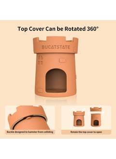 Hi Pets Supplies Cartoon-Style Castle Cooling Ceramic Hamster Hideout – Durable, Stable, and Slip-Resistant Design with Smooth Glaze for Easy Cleaning – Ideal for Small Pets and Rodents  - Image 3