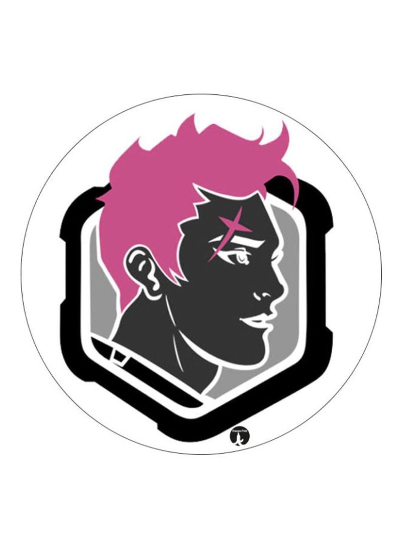 RKN Overwatch Theme Printed Mouse Pad Black/Pink/White