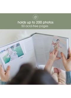 pearhead Pearhead Baby Photo Album, Book Keepsake For New And Expecting Parents, Gender-Neutral Accessory, Gray White Polka Dot  - Image 5