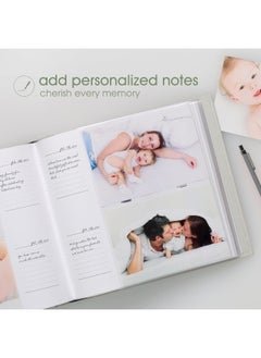 pearhead Pearhead Baby Photo Album, Book Keepsake For New And Expecting Parents, Gender-Neutral Accessory, Gray White Polka Dot  - Image 2