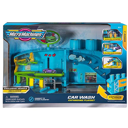 Micro Machines Core Playset Car Wash Station Expandable and Connectable to Other MM Sets Includes One Exclusive Vehicle Collect Them All - Image 5