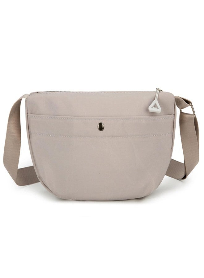 HOMAVA Crescent Bag for Women Men Nylon Crossbody messenger Bag with Half Moon Shape,Hobo Sling Bag Casual Shoulder Bag Trendy Dumpling Bag | 30 X 18 X 8 CM | Pack 1 - Image 1