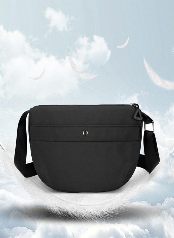 HOMAVA Crescent Bag for Women Men Nylon Crossbody messenger Bag with Half Moon Shape,Hobo Sling Bag Casual Shoulder Bag Trendy Dumpling Bag | 30 X 18 X 8 CM | Pack 1 - Image 5