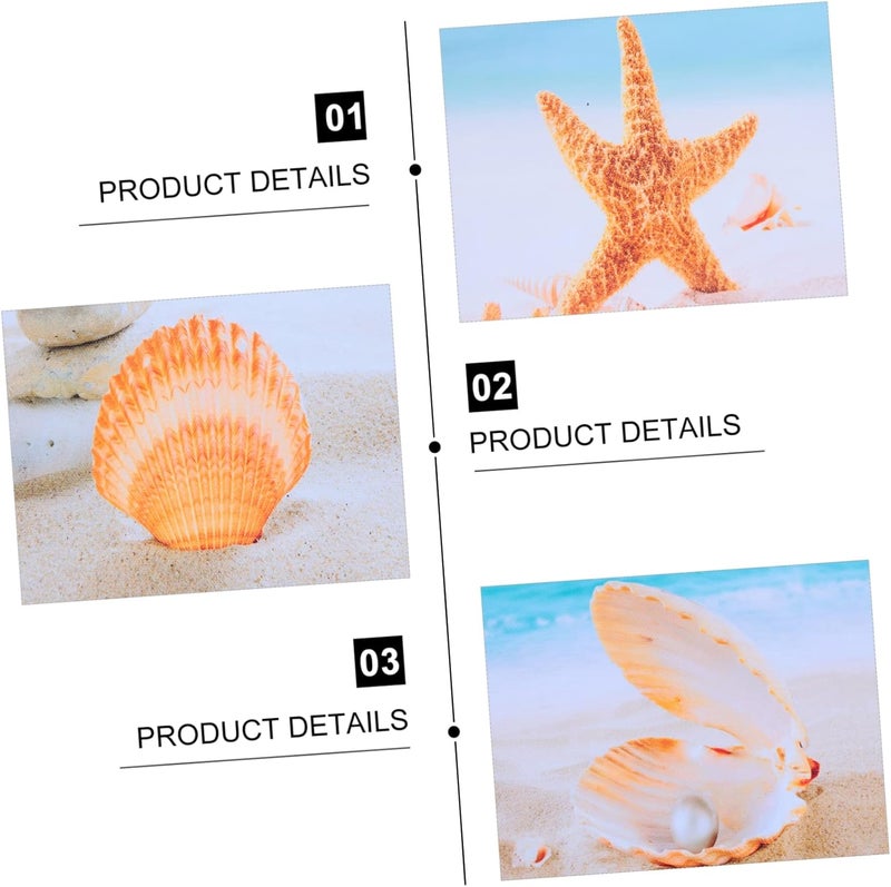 klarako 4pcs Nature Gallery Frameless Picture Bedroom Wall Decoration Office Landscape Background Decor Beach Art Prints Pictures Wrapped for Paintings Sea Painting Kids Vintage Room - Image 4