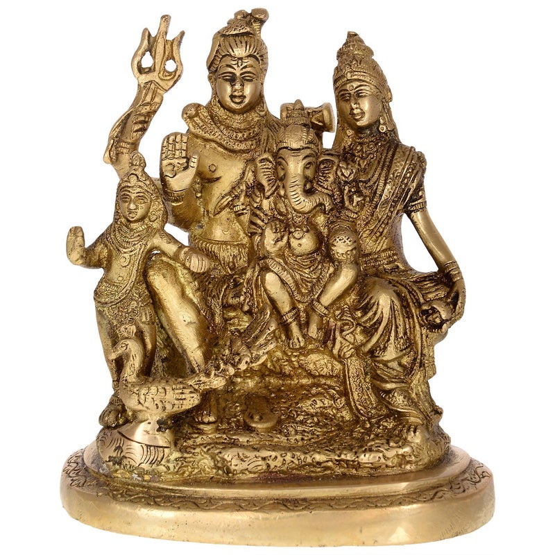 Aone India Shiva Family in Brass. - Image 2