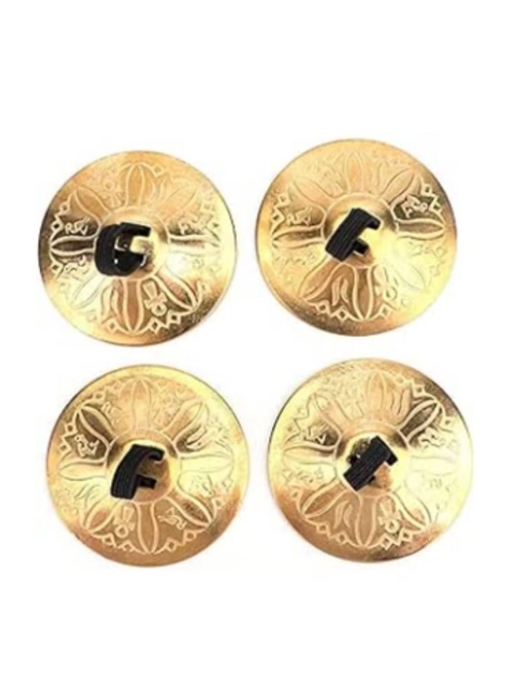 آلة موسيقية على شكل صنج أصابع، زوجان من صنجات الرقص الشرقي على شكل صنج أصابع، آلة موسيقية ذهبية على شكل صنج أصابع لحفلات الرقص - Image 3