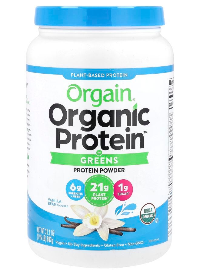 Organic Protein & Greens Protein Powder Plant Based Vanilla Bean 1.94 lbs (882 g)