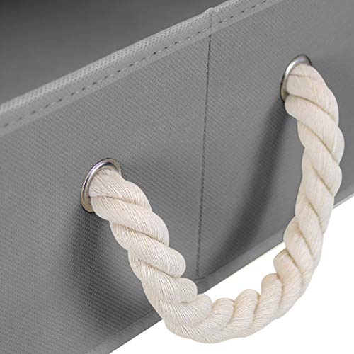Sorbus Storage Bins [3-Pack] Fabric Storage Baskets, Foldable Closet Organizer Trapezoid Storage Box (Grey) - Image 4