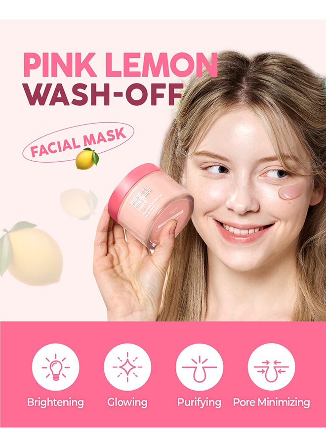 Glam Up Brightening Pink Lemon Clay Mask by Glam Up - Vegan Face Mask, Brightening and Detox Lemon Clay Mask, Deep Cleansing Pores, Organic Clay Mask  - Image 2