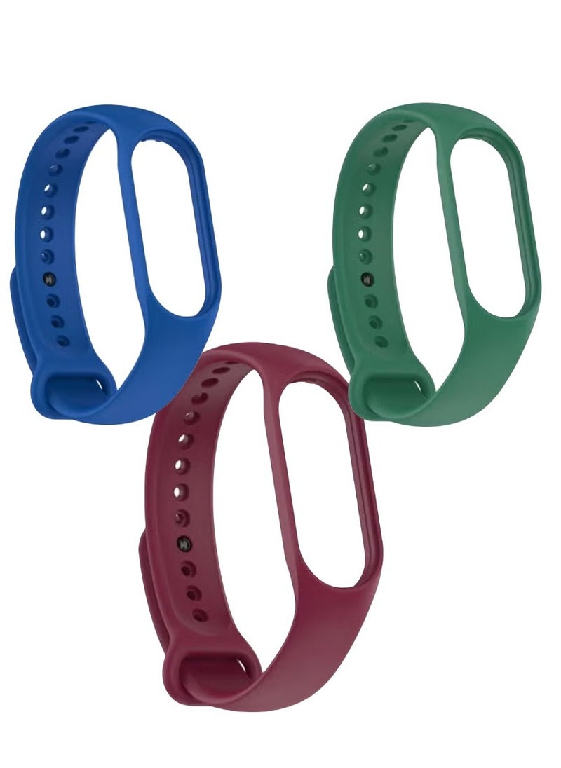 Band Strap for Xiaomi Mi Band 7 Soft Silicone Strap (Pack of 3) (Wine Red, Dark Blue, Green) - pzsku/ZEE9907DF7EBAD9ECCBE4Z/45/_/1725650125/58030029-8020-4148-bb13-cf611cc243c4