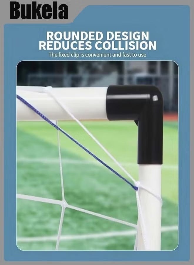 كيلا مجموعة أهداف كرة قدم رياضية صغيرة، شبكة صغيرة للفناء الخلفي والداخلي + مجموعة كرات مع مضخة، مجموعة أهداف كرة قدم محمولة قابلة للطي للأطفال - Image 3