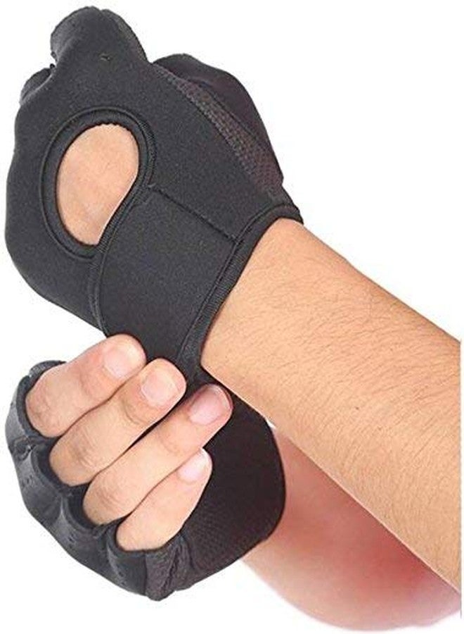 GymWar Weight Lifting Gloves for Gym Workout, Crossfit, Fitness & Cross Training, Free Size (Black) - Image 1