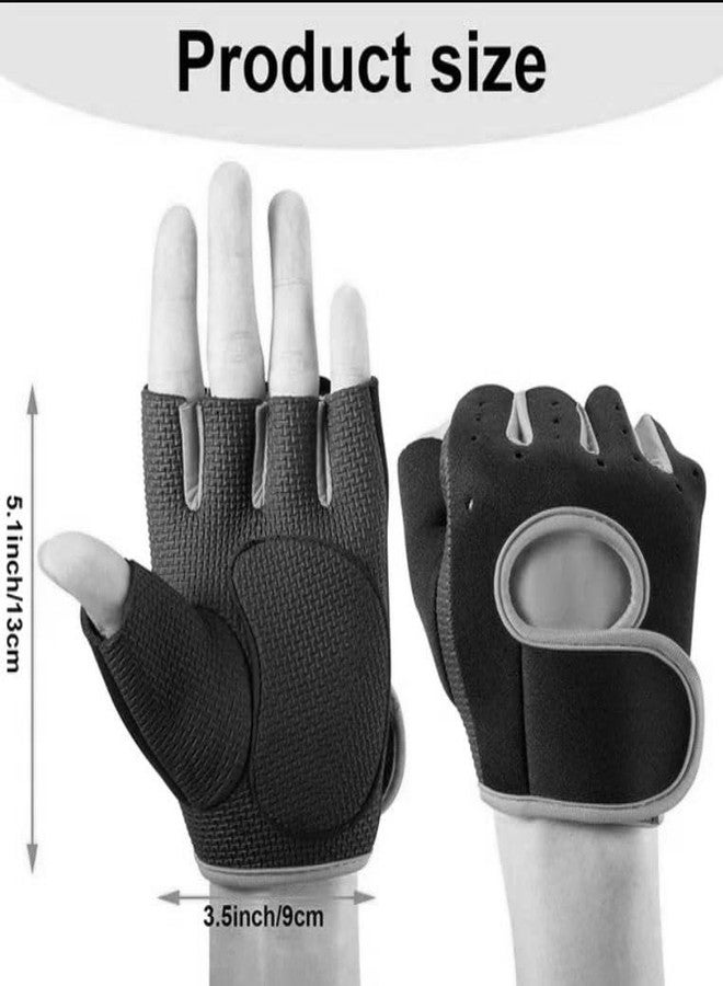 GymWar Weight Lifting Gloves for Gym Workout, Crossfit, Fitness & Cross Training, Free Size (Black) - Image 3