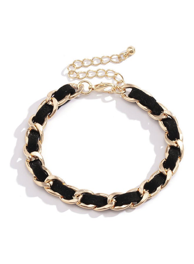 NIBEMINENT Women's Mental Decoration Flocking Cloth Patchwork Adjustable Bracelet  - Image 1