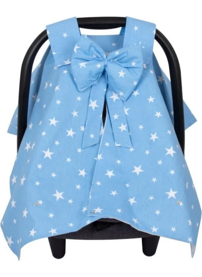 Sevi Bebe Sevi Baby Bow Baby Carrier Cover Blue Star Pattern